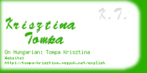 krisztina tompa business card